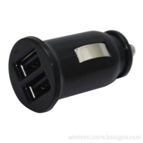 FCC and CE-approved in-car charger with 10W dual USB outlets, made in an ISO 9001:2008 factory
